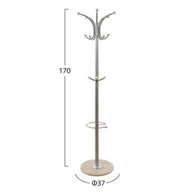 ΚΑΛΟΓΕΡΟΣ ΜΕΤΑΛΛΙΚΟΣ SHIA HM0038.40 ΠΕΡΙΣΤΡΕΦΟΜΕΝΟΣ ΑΣΗΜΙ ΜΕ ΜΑΡΜΑΡΟ Φ.37x170 εκ.