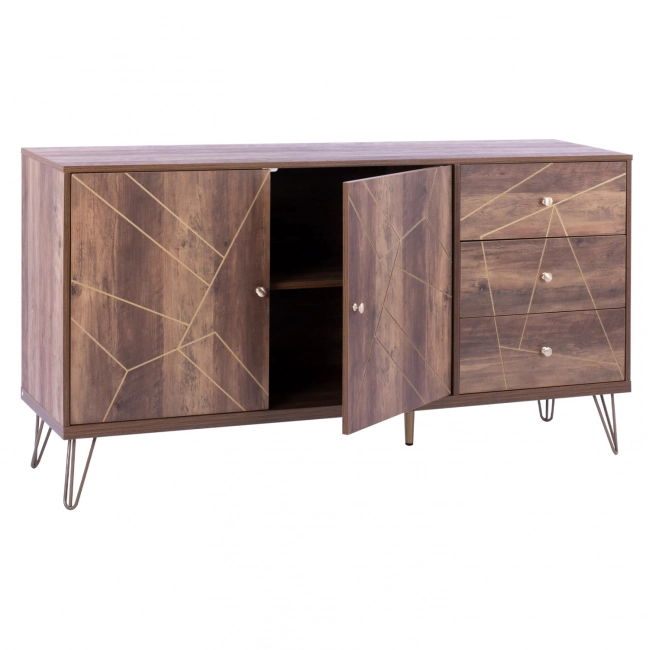 ΜΠΟΥΦΕΣ KAITLYN HM8650 ΚΑΡΥΔΙ ΜΕ ΧΡΥΣΟ 150x39,5x81Y εκ.