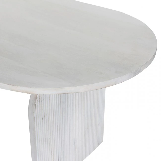 ΤΡΑΠΕΖΙ ΤΡΑΠΕΖΑΡΙΑΣ ΟΒΑΛ ΗΟΝΚΥ HM9690 ΜΑΣΙΦ ΞΥΛΟ MANGO ΣΕ ΛΕΥΚΟ 180,5x90,5x76Υεκ.