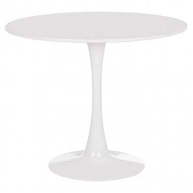 ΤΡΑΠΕΖΙ ΣΤΡΟΓΓΥΛΟ BROLIN HM18141.01 MDF TOP-ΒΑΣΗ ΜΕΤΑΛΛΙΚΗ--ΛΕΥΚΟ Φ90x73Υεκ