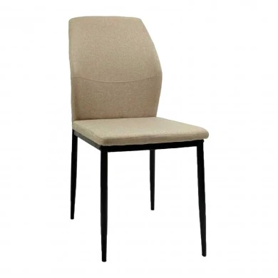 ΚΑΡΕΚΛΑ ΤΡΑΠΕΖΑΡΙΑΣ DIAZ HM18346.04 ΜΠΕΖ ΥΦΑΣΜΑ-ΜΕΤΑΛΛΙΚΑ ΠΟΔΙΑ ΜΑΥΡΑ 41,5x52x87Υεκ.