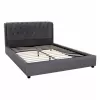 ΚΡΕΒΑΤΙ ODALYS 150X200 ΒΕΛΟΥΔΟ ΥΦΑΣΜΑ ΓΚΡΙ HM549.11 164x223x100 εκ.