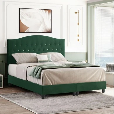 ΚΡΕΒΑΤΙ MALENA ΑΠΟ ΚΥΠΑΡΙΣΣΙ ΒΕΛΟΥΔΟ HM638.13 ΓΙΑ ΣΤΡΩΜΑ 150x200 εκ.