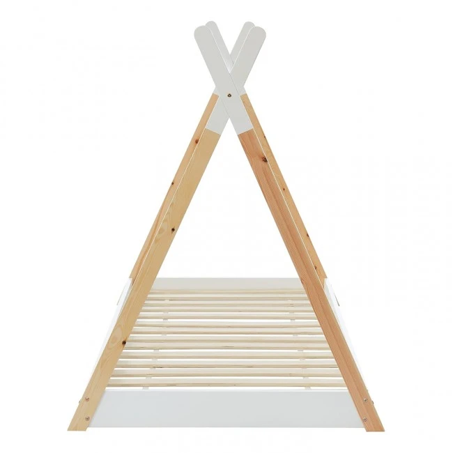 ΚΡΕΒΑΤΙ ΠΑΙΔΙΚΟ MUNK HM699.03 τ.MONTESSORI ΞΥΛΟ ΠΕΥΚΟΥ ΦΥΣΙΚΟ-ΛΕΥΚΟ- 190x90εκ