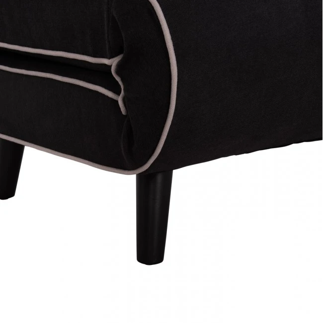 ΠΟΛΥΘΡΟΝΑ ΚΡΕΒΑΤΙ BRAXTON HM8425.03 ΜΑΥΡΟ ΥΦΑΣΜΑ 78x88x78Υεκ.