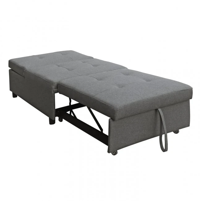 ΠΟΛΥΘΡΟΝΑ-ΚΡΕΒΑΤΙ LIBRE HM3295.01 ΓΚΡΙ ΥΦΑΣΜΑ 75x106x89Υεκ.