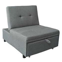 ΠΟΛΥΘΡΟΝΑ-ΚΡΕΒΑΤΙ LIBRE HM3295.01 ΓΚΡΙ ΥΦΑΣΜΑ 75x106x89Υεκ.