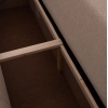 ΓΩΝΙΑΚΟΣ ΚΑΝΑΠΕΣ-ΚΡΕΒΑΤΙ ΜΕ ΑΠΟΘ.ΧΩΡΟ TRENDSTON HM3302.03L ΜΠΕΖ ΥΦΑΣΜΑ 298x177x95Υεκ