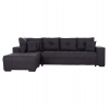 ΓΩΝΙΑΚΟΣ ΚΑΝΑΠΕΣ-ΚΡΕΒΑΤΙ ΜΕ ΑΠΟΘ.ΧΩΡΟ TRENDSTON HM3302.01L ΓΚΡΙ ΥΦΑΣΜΑ 298x177x95Υεκ