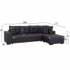 ΓΩΝΙΑΚΟΣ ΚΑΝΑΠΕΣ-ΚΡΕΒΑΤΙ ΜΕ ΑΠΟΘ.ΧΩΡΟ TRENDSTON HM3302.01R ΓΚΡΙ ΥΦΑΣΜΑ 298x177x95Υεκ
