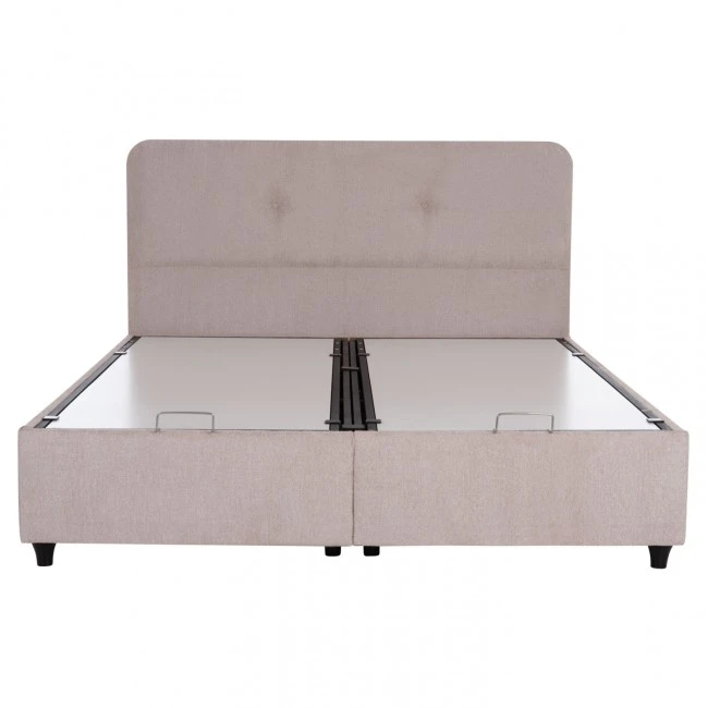 ΚΡΕΒΑΤΙ ΜΕ ΑΠΟΘ.ΧΩΡΟ DOLORES HM631.32 ΜΠΕΖ ΥΦΑΣΜΑ- ΓΙΑ ΣΤΡΩΜΑ 160x200εκ