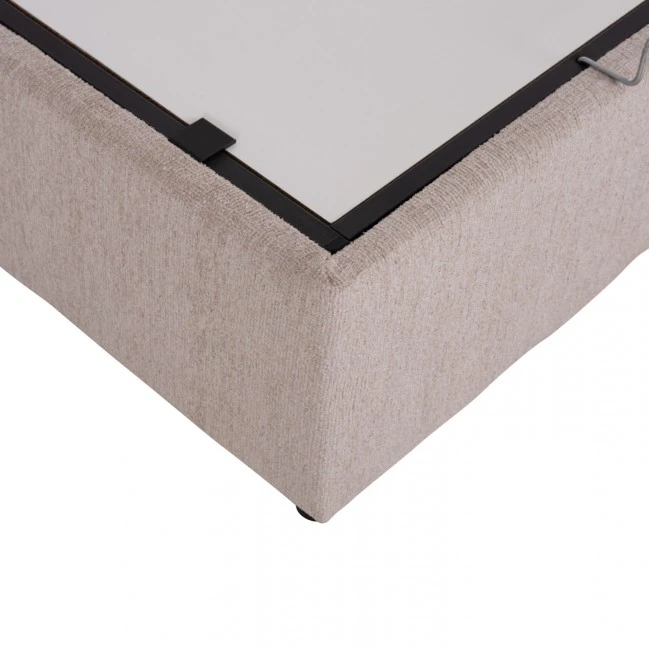 ΚΡΕΒΑΤΙ ΜΕ ΑΠΟΘ.ΧΩΡΟ DOLORES HM631.32 ΜΠΕΖ ΥΦΑΣΜΑ- ΓΙΑ ΣΤΡΩΜΑ 160x200εκ