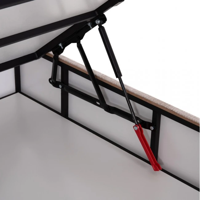 ΚΡΕΒΑΤΙ ΜΕ ΑΠΟΘ.ΧΩΡΟ DOLORES HM631.32 ΜΠΕΖ ΥΦΑΣΜΑ- ΓΙΑ ΣΤΡΩΜΑ 160x200εκ