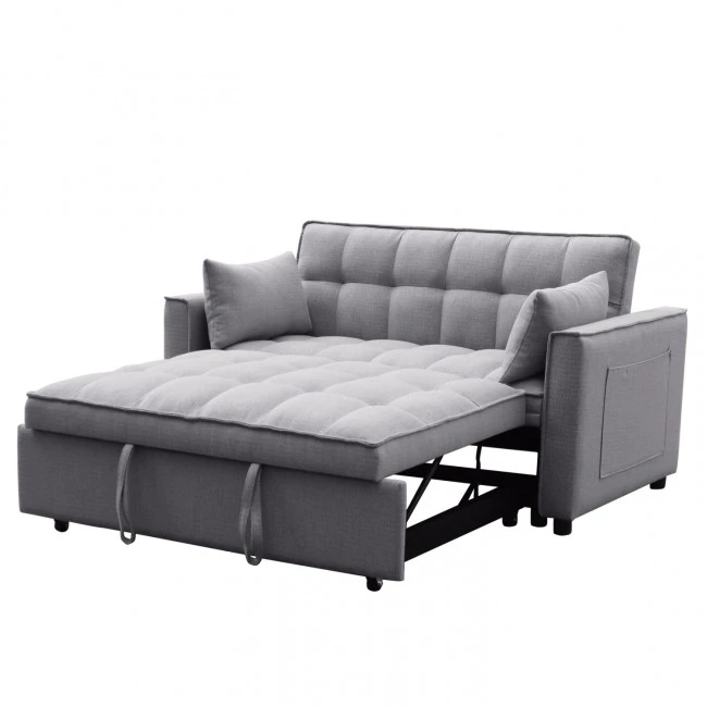 ΚΑΝΑΠΕΣ ΚΡΕΒΑΤΙ 2-ΘΕΣΙΟΣ BORG HM3289.11 ΓΚΡΙ ΥΦΑΣΜΑ 140x100x80Υεκ