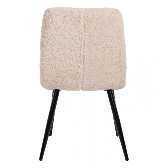 ΚΑΡΕΚΛΑ SHELLY HM8590.02 ΛΕΥΚΟ TEDDY ΥΦΑΣΜΑ ME ΜΕΤΑΛΛΙΚΑ ΜΑΥΡΑ ΠΟΔΙΑ 48x64x87Yεκ.