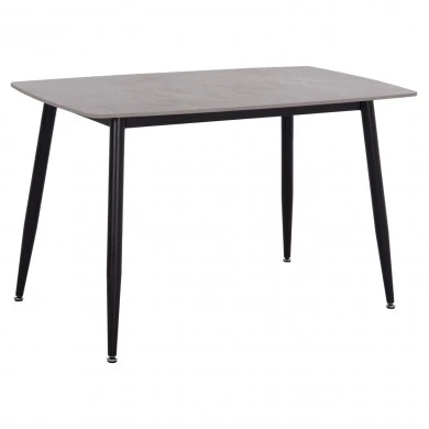 ΤΡΑΠΕΖΙ RAVEN HM9854.13 ΚΕΡΑΜΙΚΟ TOP ΓΚΡΙ ΜΑΡΜΑΡΟ-ΜΑΥΡΟ ΜΕΤΑΛΛΟ 120x70x73Υεκ.