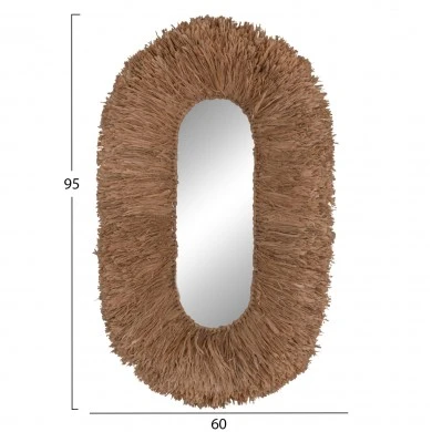 ΚΑΘΡΕΠΤΗΣ ΤΟΙΧΟΥ ΟΒΑΛ HM4711 ΠΛΑΙΣΙΟ ΙΝΕΣ ΣΙΖΑΛ ΣΕ ΧΡΩΜΑ ΦΥΣΙΚΟ 95x60x15(πάχος)εκ.