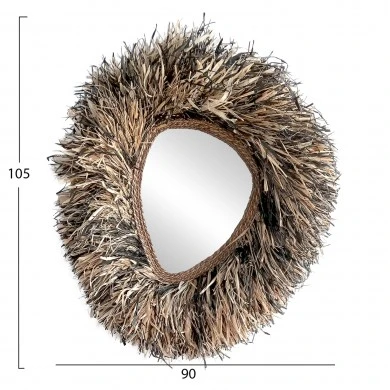 ΔΙΑΚΟΣΜΗΤΙΚΟΣ ΚΑΘΡΕΠΤΗΣ ΤΟΙΧΟΥ GRESSO HM4712 ΙΝΕΣ ΜΠΑΝΑΝΑΣ ΦΥΣΙΚΟ-ΜΑΥΡΟ 90x100Υεκ