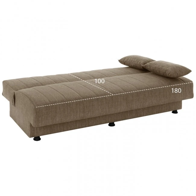 ΚΑΝΑΠΕΣ ΚΡΕΒΑΤΙ ANDRI ΤΡΙΘΕΣΙΟΣ ΚΑΦΕ HM3239.02 180x72x77 εκ.