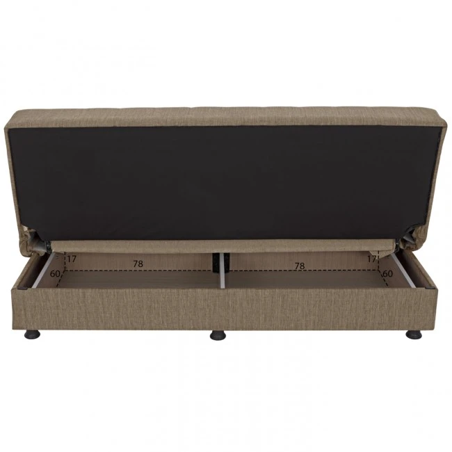 ΚΑΝΑΠΕΣ ΚΡΕΒΑΤΙ ANDRI ΤΡΙΘΕΣΙΟΣ ΚΑΦΕ HM3239.02 180x72x77 εκ.