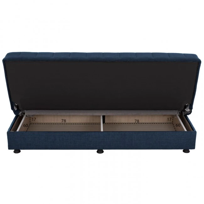 ΚΑΝΑΠΕΣ ΚΡΕΒΑΤΙ ANDRI ΤΡΙΘΕΣΙΟΣ ΜΠΛΕ HM3239.07 180x72x77 εκ.