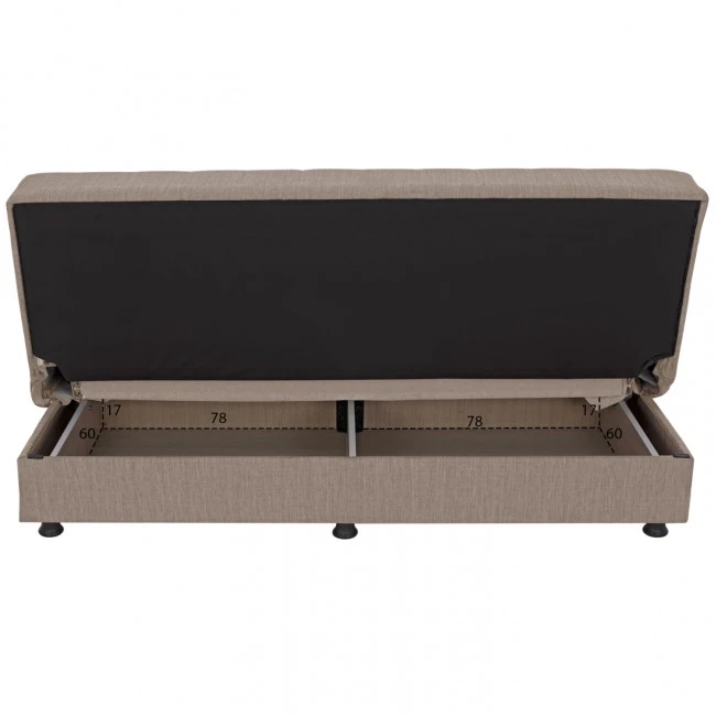 ΚΑΝΑΠΕΣ ΚΡΕΒΑΤΙ ANDRI ΤΡΙΘΕΣΙΟΣ ΜΠΕΖ HM3239.04 180x72x77 εκ.