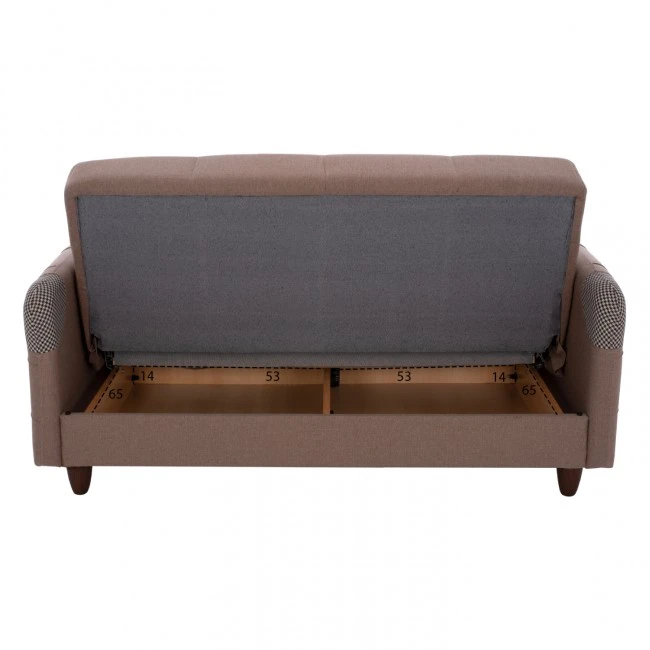 ΚΑΝΑΠΕΣ ΚΡΕΒΑΤΙ ΔΙΘΕΣΙΟΣ SANNA HM3246.01 ΜΠΕΖ 140x82x86 εκ.