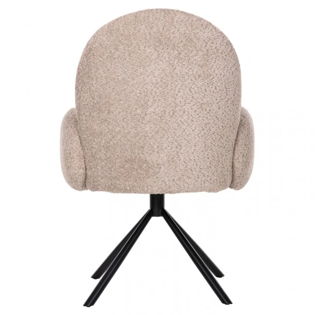 ΠΟΛΥΘΡΟΝΑ ΠΕΡΙΣΤΡΕΦ. WINON HM9778.03 ΜΠΕΖ ΜΠΟΥΚΛΕ ΥΦΑΣΜΑ-ΜΑΥΡΟ ΜΕΤΑΛΛΟ 65x67x92Υ εκ.