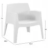 ΠΟΛΥΘΡΟΝΑ ΠΟΛΥΠΡΟΠΥΛΕΝΙΟΥ LOUNGE SLEEK HM6365.01 ΛΕΥΚΟ 62x68x73Υεκ.
