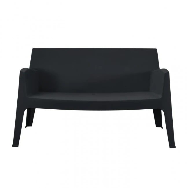 ΚΑΝΑΠΕΣ 2-ΘΕΣΙΟΣ ΠΟΛΥΠΡΟΠΥΛΕΝΙΟΥ SLEEK HM6366.02 ΧΡΩΜΑ ΜΑΥΡΟ 133x68x73Υεκ.