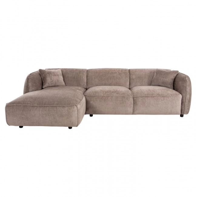 ΚΑΝΑΠΕΣ ΓΩΝΙΑ (ΑΡΙΣΤΕΡΗ) TREAT HM3277.02L ΣΚΟΥΡΟ ΜΠΕΖ ΥΦΑΣΜΑ 270x163x74Υεκ.