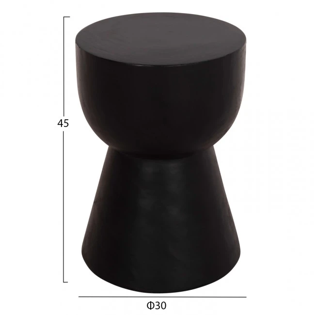 ΣΚΑΜΠΟ ΜΑΜΒΑ ΚΥΛΙΝΔΡΙΚΟ HM9901.12 ΜΑΣΙΦ ΞΥΛΟ SUAR ΣΕ ΜΑΥΡΟ Φ30x45Υεκ.