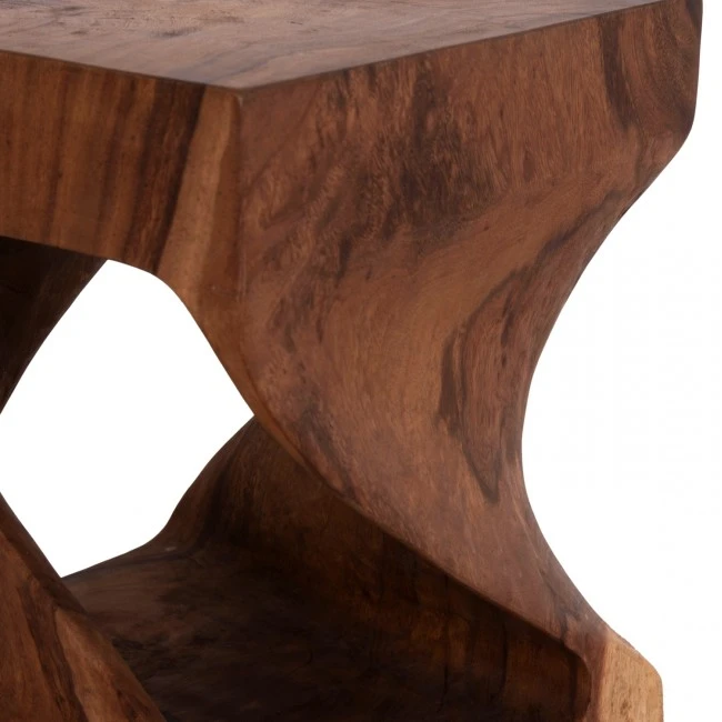 ΣΚΑΜΠΟ GEBO HM9754.21 ΤΕΤΡΑΓΩΝΟ--ΞΥΛΟ SUAR ΣΕ ΣΚΟΥΡΟ ΦΥΣΙΚΟ 35x35x45Yεκ.