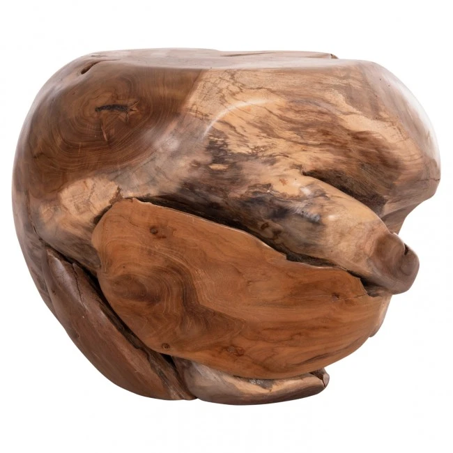 ΒΟΗΘΗΤΙΚΟ ΤΡΑΠΕΖΙ LOGGY HM18295 ΞΥΛΟ TEAK--ΦΥΣΙΚΟ 50x50x50Υεκ.