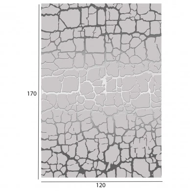 ΧΑΛΙ ΣΑΛΟΝΙΟΥ ΜΕ ΚΡΟΣΙΑ ΓΚΡΙ JOSIANE  HM7677.19 120X170 εκ