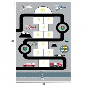 ΠΑΙΔΙΚΟ ΧΑΛΙ ΜΕ ΚΡΟΣΙΑ ΣΕΙΡΑ KIDDER HM7678.10 ΓΚΡΙ 80Χ150 εκ.