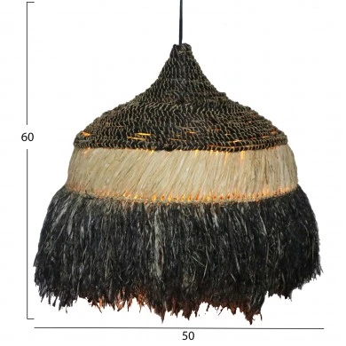 ΦΩΤΙΣΤΙΚΟ ΟΡΟΦΗΣ TELAG HM7788 ΑΠΟ ΙΝΕΣ ΣΙΖΑΛ ΚΑΙ ΑΜΠΑΚΑ ΣΕ ΦΥΣΙΚΟ-ΜΑΥΡΟ 50x50x60Yεκ.