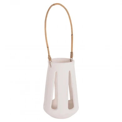 ΕΠΙΤΡΑΠΕΖΙΟ ΦΑΝΑΡΙ ERANTYL HM4696.02L ΛΕΥΚΟ FIBER CEMENT & ΧΕΡΟΥΛΙ RATTAN Φ17x27Yεκ.