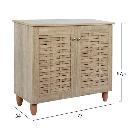 ΠΑΠΟΥΤΣΟΘΗΚΗ-ΝΤΟΥΛΑΠΙ ΞΥΛΙΝΗ CASSIOPE HM2208.02 SONAMA 77Χ34Χ67.5Υεκ.