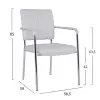 ΚΑΡΕΚΛΑ QUESTA ΜΕ ΜΠΡΑΤΣΑ HM1070.02 ΛΕΥΚΗ 56,5x59x85 cm