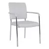 ΚΑΡΕΚΛΑ QUESTA ΜΕ ΜΠΡΑΤΣΑ HM1070.02 ΛΕΥΚΗ 56,5x59x85 cm