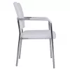 ΚΑΡΕΚΛΑ QUESTA ΜΕ ΜΠΡΑΤΣΑ HM1070.02 ΛΕΥΚΗ 56,5x59x85 cm