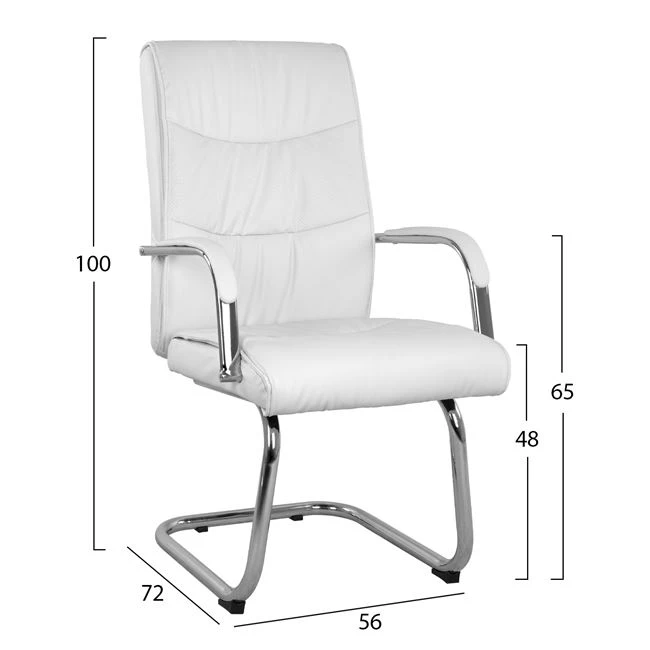 ΠΟΛΥΘΡΟΝΑ ESTHER ΛΕΥΚΟ PU ΜΕ ΒΑΣΗ ΧΡΩΜΙΟΥ JULIAN HM1045.12 57Χ73,5Χ96 ΕΚ