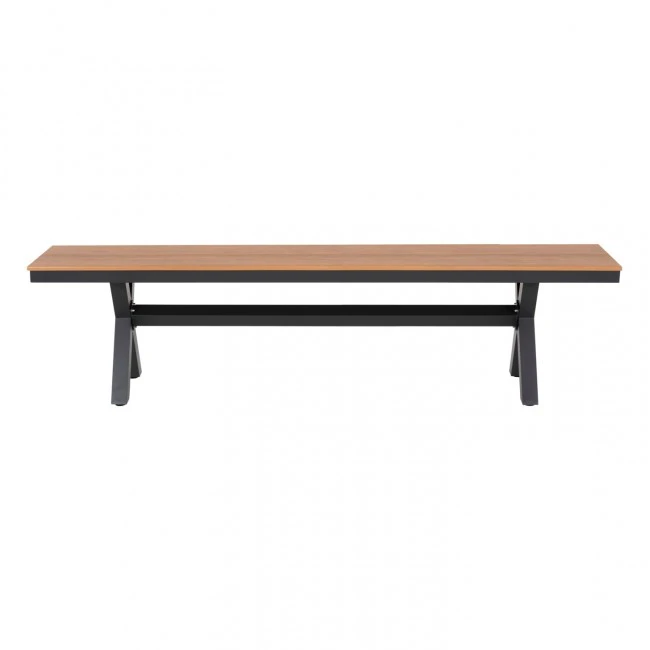 ΠΑΓΚΑΚΙ ΑΛΟΥΜΙΝΙΟΥ TAWNEE HM6040.01 ΑΝΘΡΑΚΙ-POLYWOOD ΚΑΘΙΣΜΑ ΦΥΣΙΚΟ 220x36x44,5Υεκ.