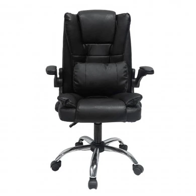 ΚΑΡΕΚΛΑ ΓΡΑΦΕΙΟΥ CANAN HM1201 ΜΑΥΡO PVC-ΒΑΣΗ ΧΡΩΜΙΟΥ 66x61x105Υεκ.