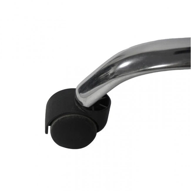 ΚΑΡΕΚΛΑ ΓΡΑΦΕΙΟΥ CANAN HM1201 ΜΑΥΡO PVC-ΜΑΥΡΟ NYLON-ΒΑΣΗ ΧΡΩΜΙΟΥ 66x61x105Υεκ.