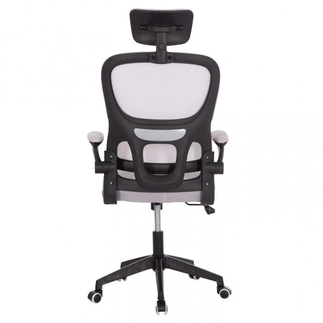 ΚΑΡΕΚΛΑ ΓΡΑΦΕΙΟΥ BASTON HM18236.02 ΓΚΡΙ MESH & ΜΑΥΡΟ PP ΣΚΕΛΕΤΟΣ 64x60x127Υεκ.