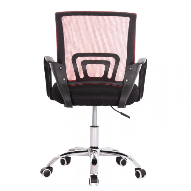 ΚΑΡΕΚΛΑ ΓΡΑΦΕΙΟΥ BRISTONE HM1058.37 ΠΟΔΙ ΧΡΩΜΙΟΥ-ΚΟΚΚΙΝΗ 59x53x80-90Υεκ.