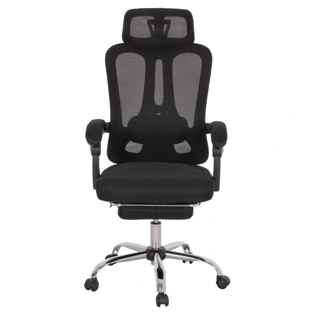 ΚΑΡΕΚΛΑ ΓΡΑΦΕΙΟΥ BARNET HM18258.01 ΜΑΥΡΟ MESH-ΜΑΥΡΟΣ ΣΚΕΛΕΤΟΣ NYLON 61x62x123Υ