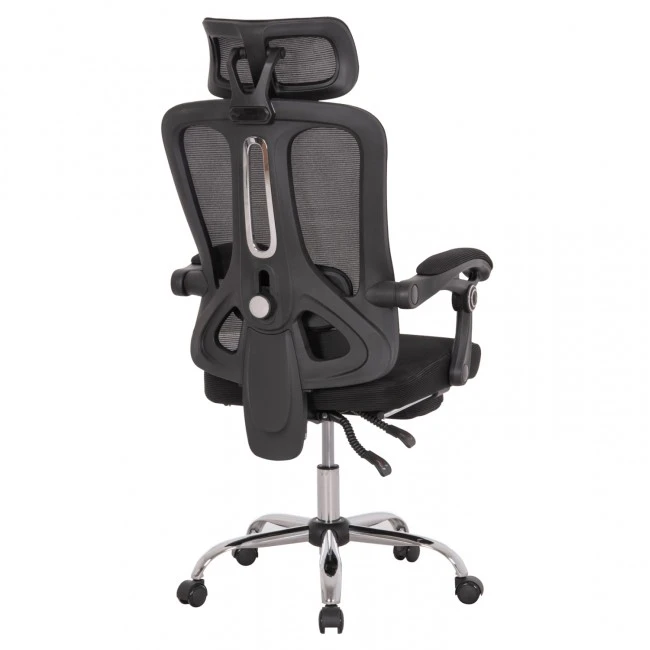 ΚΑΡΕΚΛΑ ΓΡΑΦΕΙΟΥ BARNET HM18258.01 ΜΑΥΡΟ MESH-ΜΑΥΡΟΣ ΣΚΕΛΕΤΟΣ NYLON 61x62x123Υ